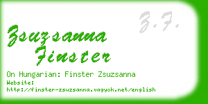 zsuzsanna finster business card
